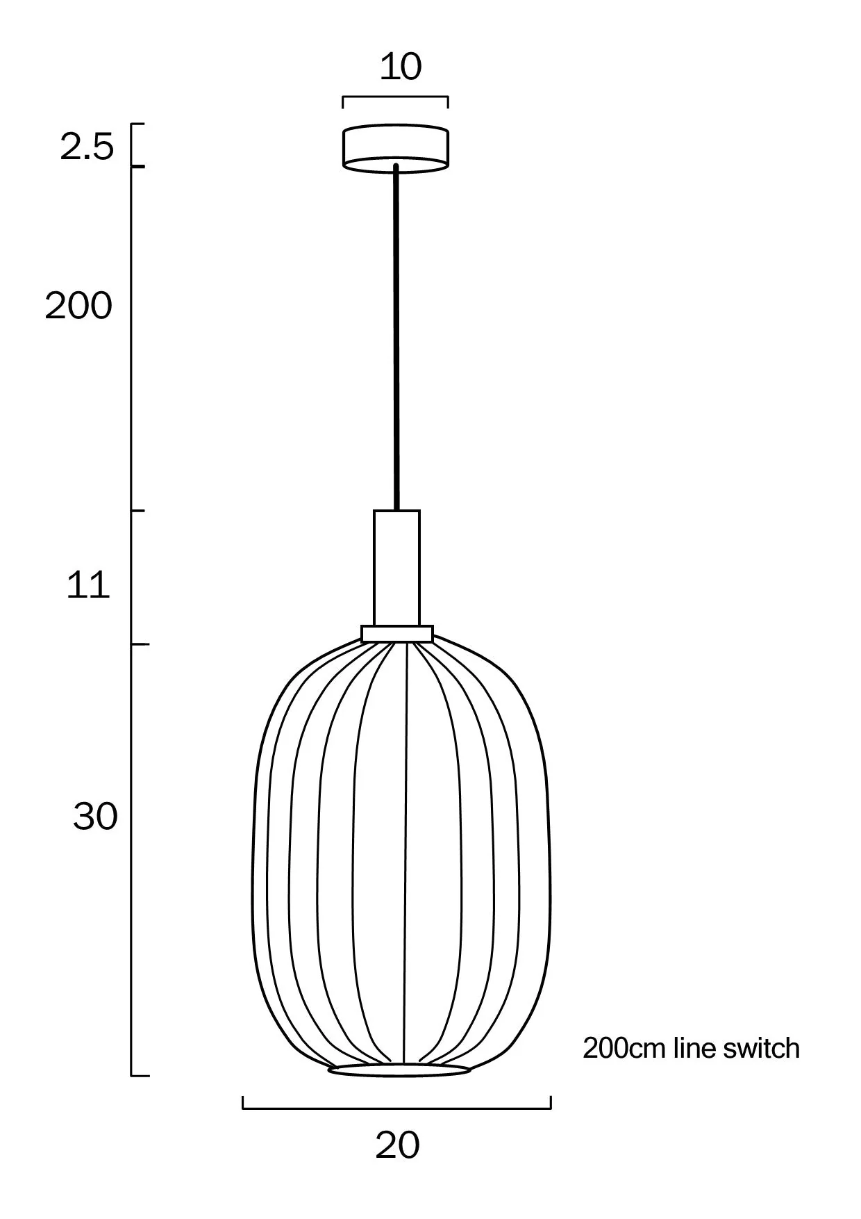 Telbix Bonura 20cm, 14cm Pendant - Image 5