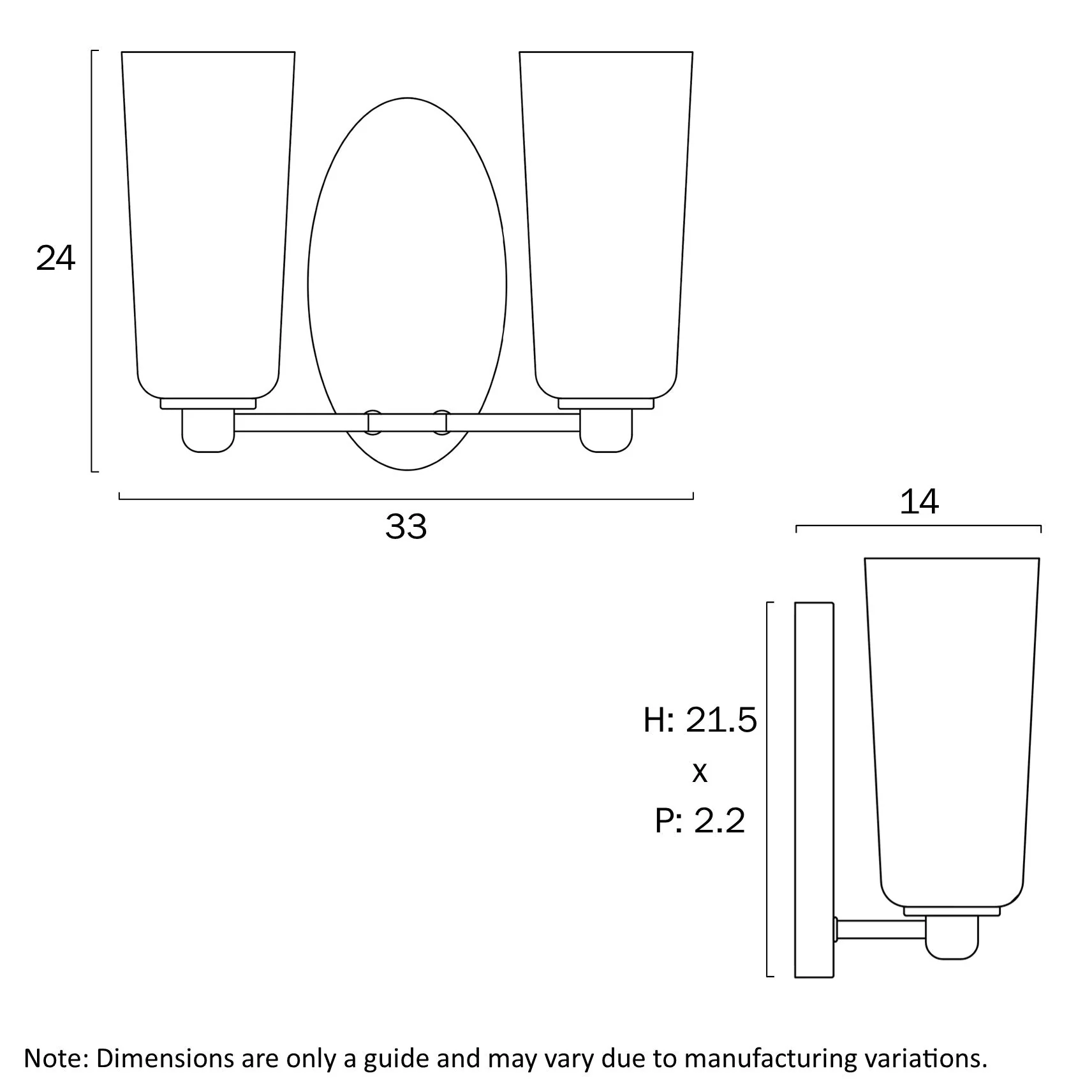 Telbix Brevan 2 Light Wall Bracket - Image 3