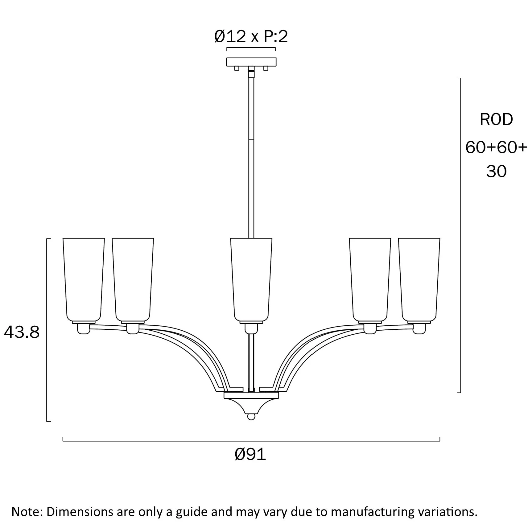 Telbix Brevan 8 Light Pendant - Image 4