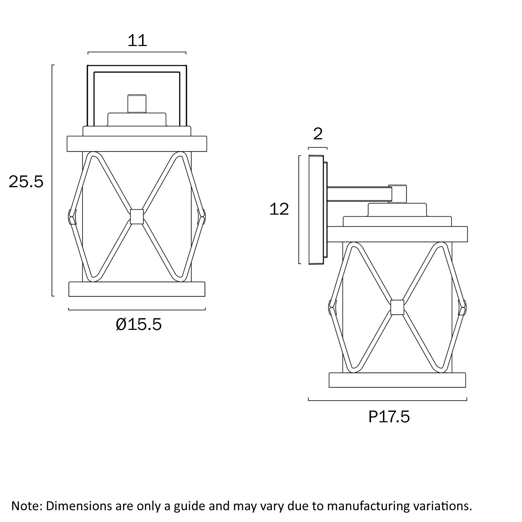 Telbix Capstan 25 Exterior Wall Light CAPSTAN EX25-BK - Image 4