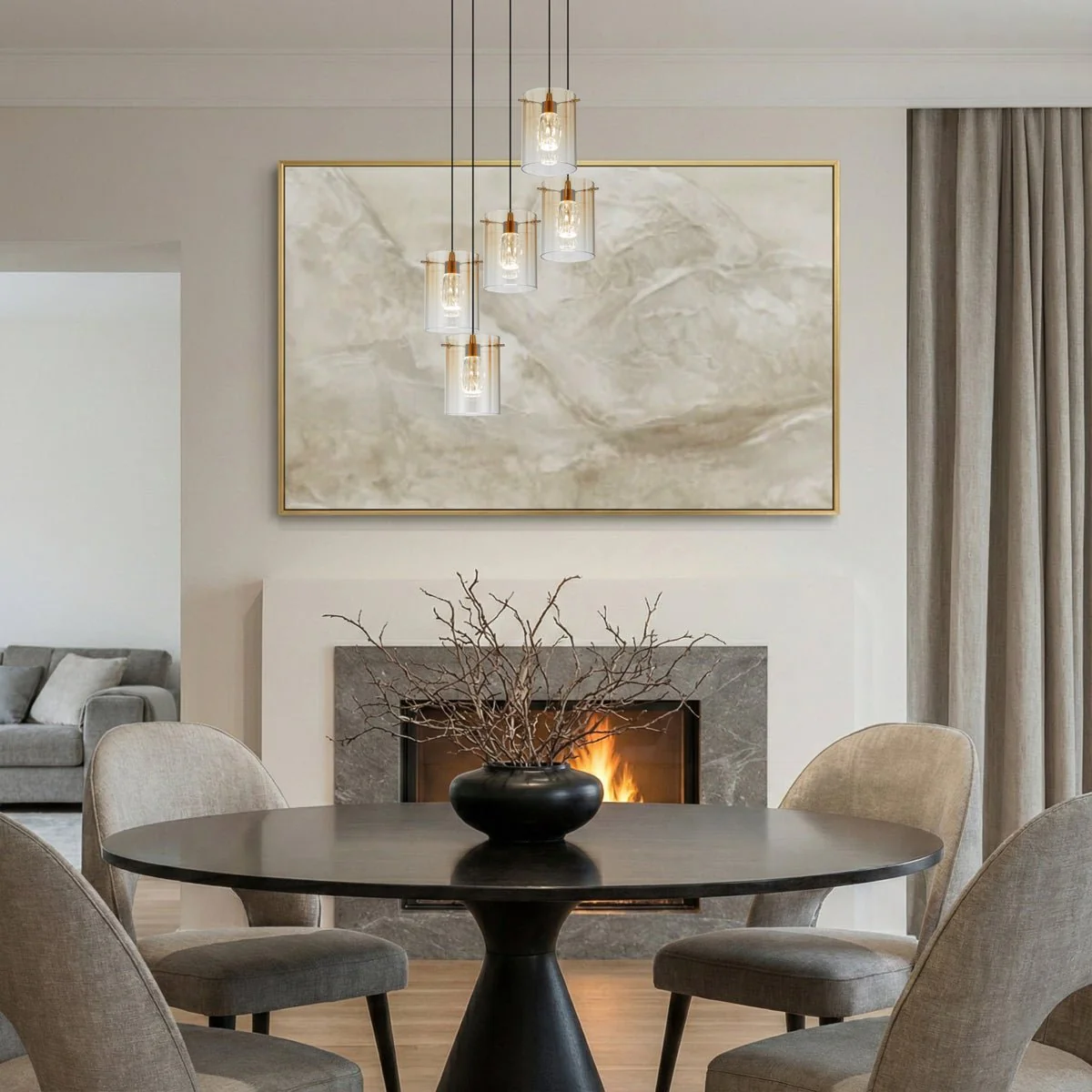 Telbix Crevil 5 Light Pendant - Image 4