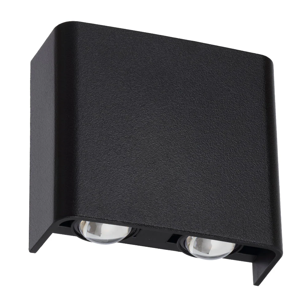 Telbix Eynor 4W LED Up & Down Wall Pillar Light Black / Tri-Colour - EYVOR EXWB4-BK - Image 2