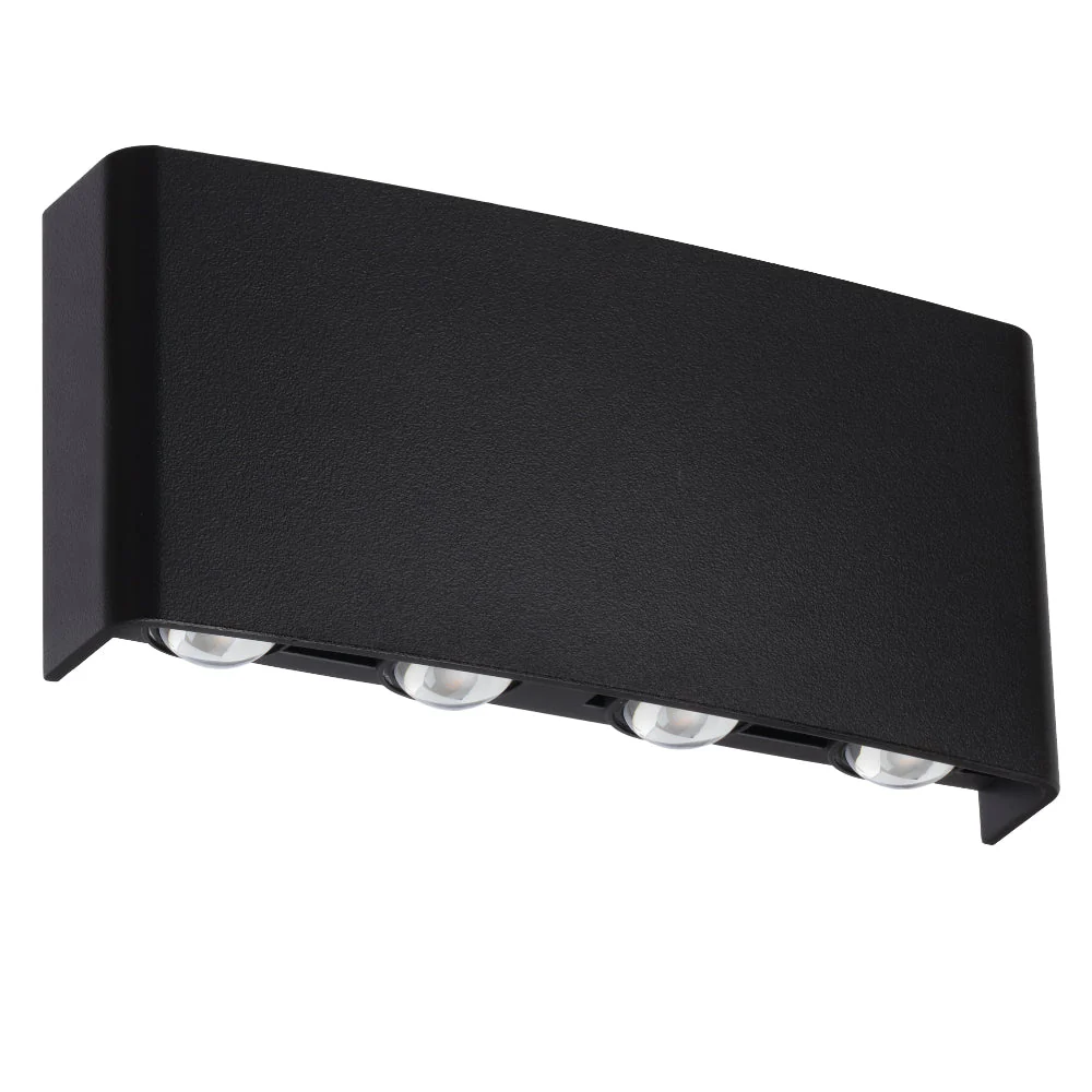 Telbix Eynor 8W LED Up & Down Wall Pillar Light Black / Tri-Colour - EYVOR EXWB8-BK - Image 3