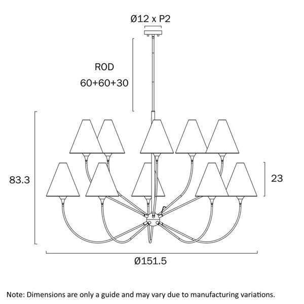 Telbix Farnix 10 Light Pendant - Image 3