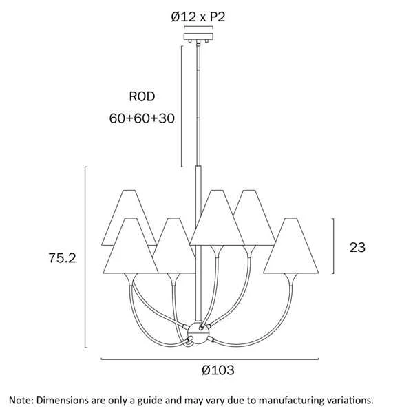 Telbix Farnix 6 Light Pendant - Image 3
