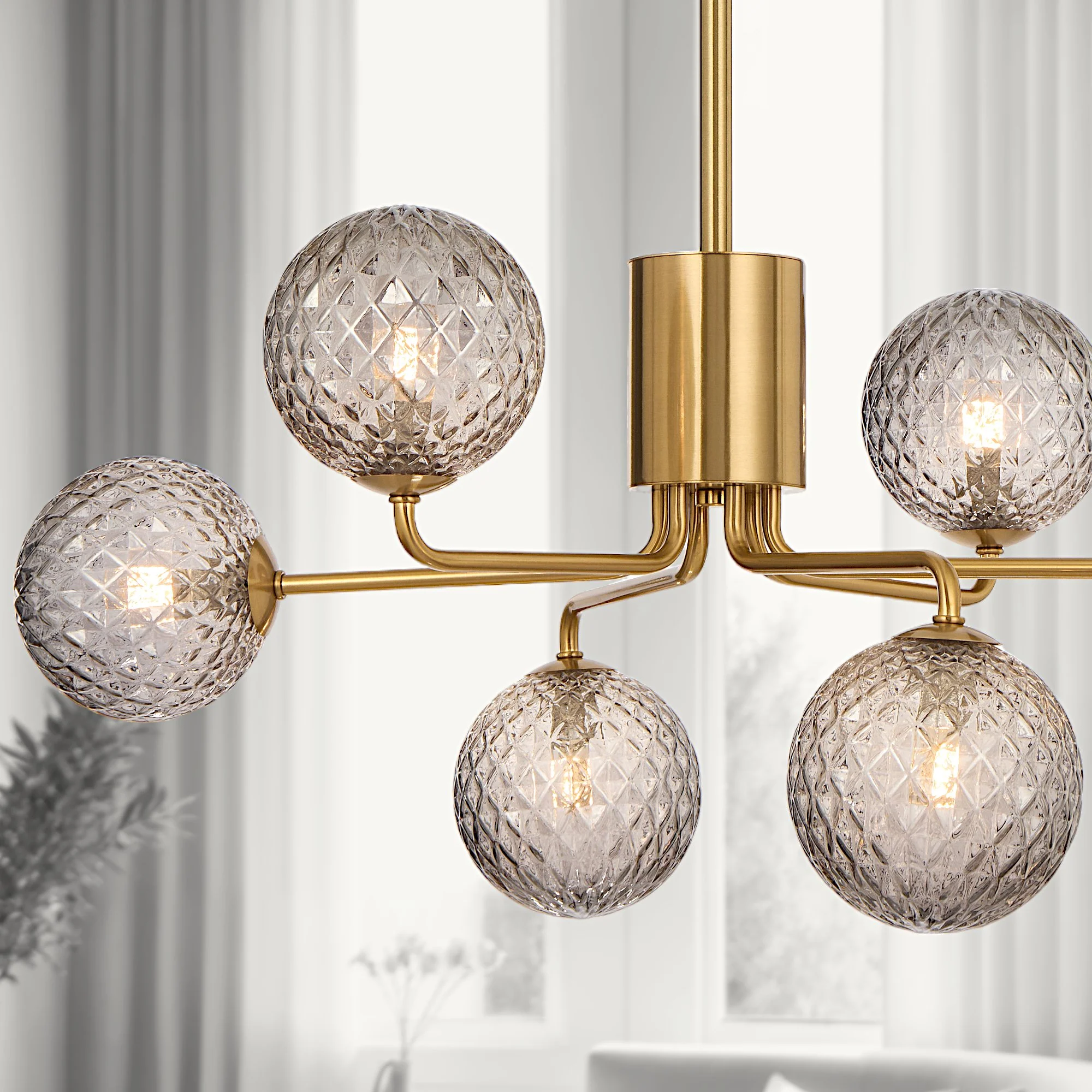 Telbix Felton 6 Light Pendant Range Antique Gold FELTON PE06AG - Image 2