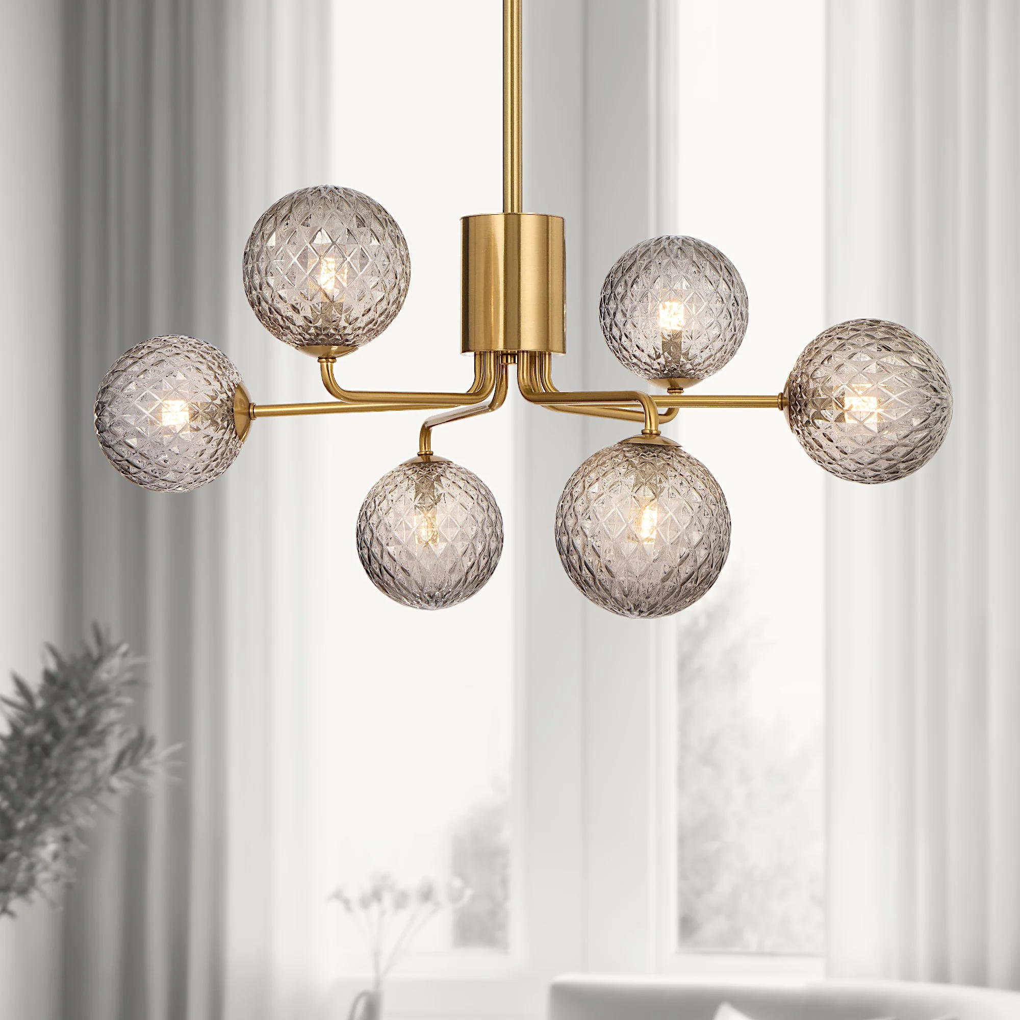 Telbix Felton 6 Light Pendant Range Antique Gold FELTON PE06AG - Image 3