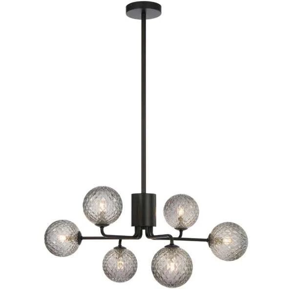 Telbix Felton 6 Light Pendant Range Black FELTON PE06BK