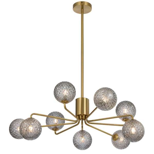 Telbix Felton 9 Light Pendant Range Antique Gold FELTON PE09AG