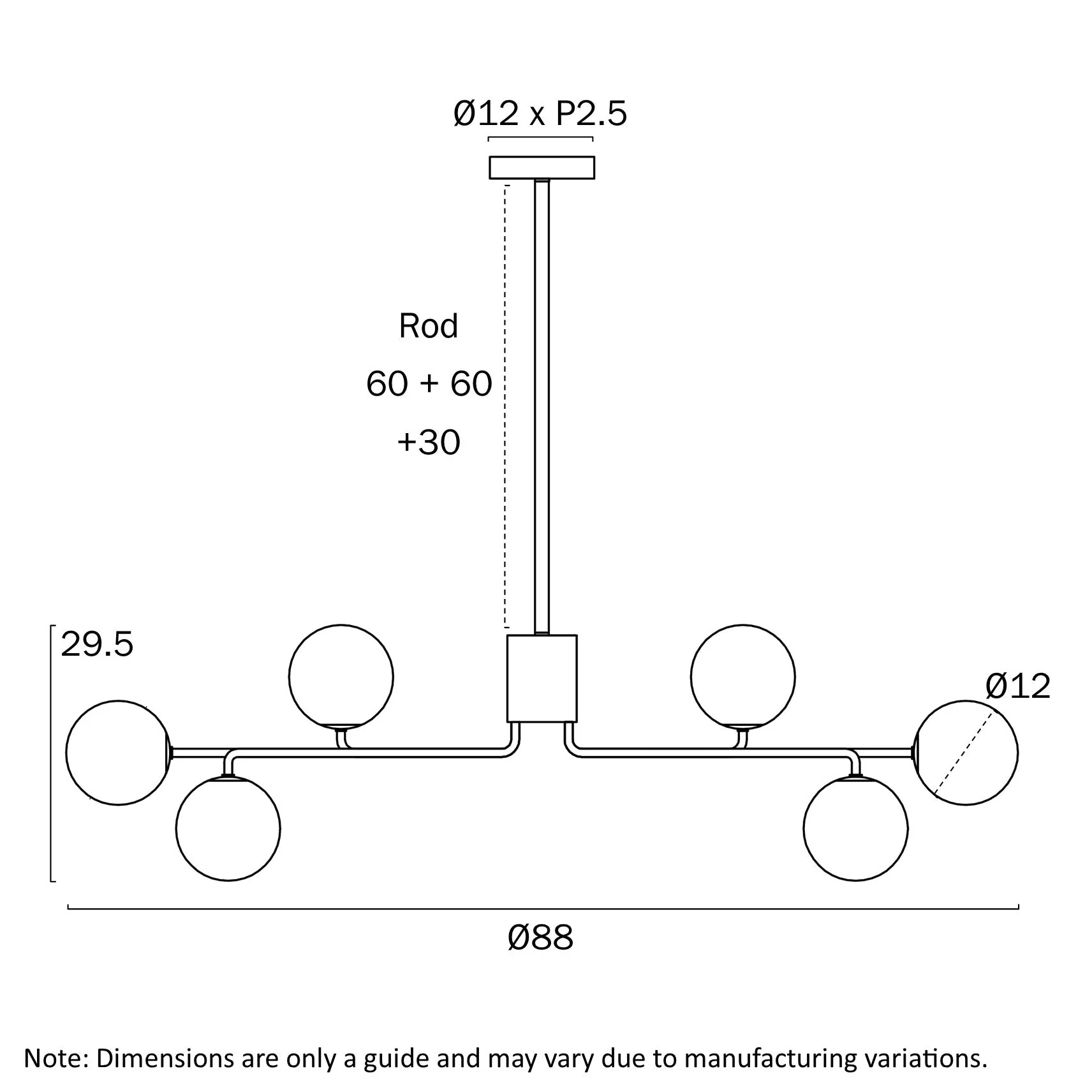 Telbix Felton 9 Light Pendant Range Antique Gold FELTON PE09AG - Image 3