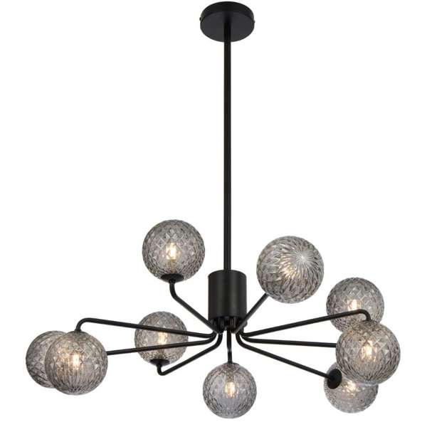 Telbix Felton 9 Light Pendant Range Black FELTON PE09BK