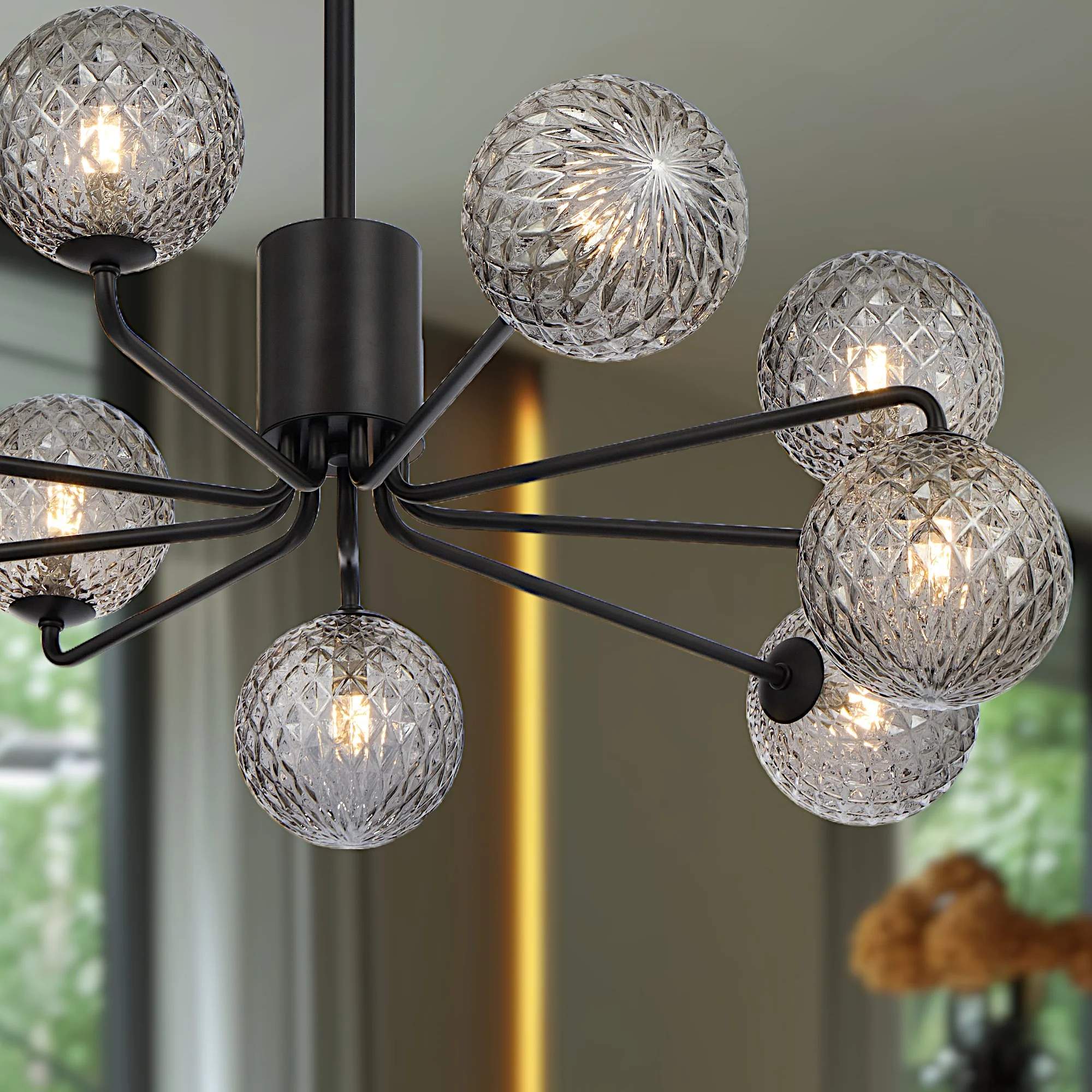 Telbix Felton 9 Light Pendant Range Black FELTON PE09BK - Image 2