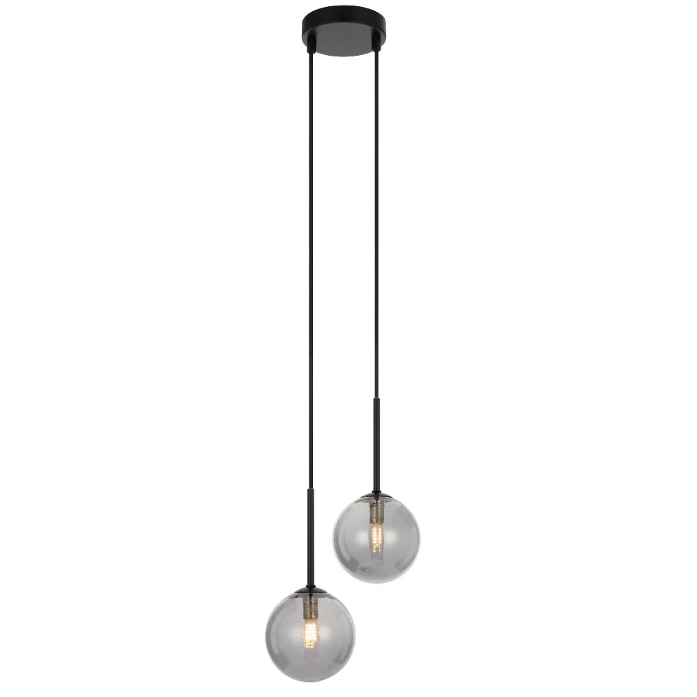 Telbix Gaston 2 Light Pendant Black - Image 2