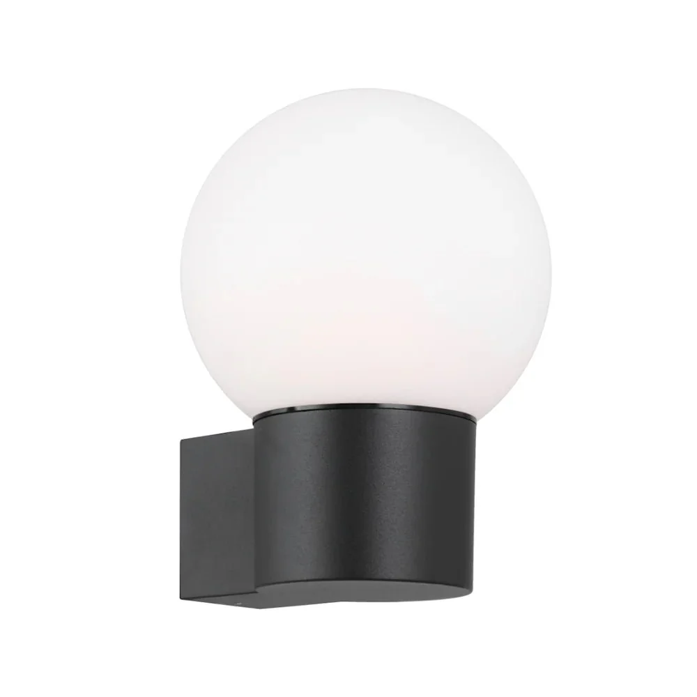 Telbix Gorem Exterior Wall Light Black / Opal Matt - Image 3