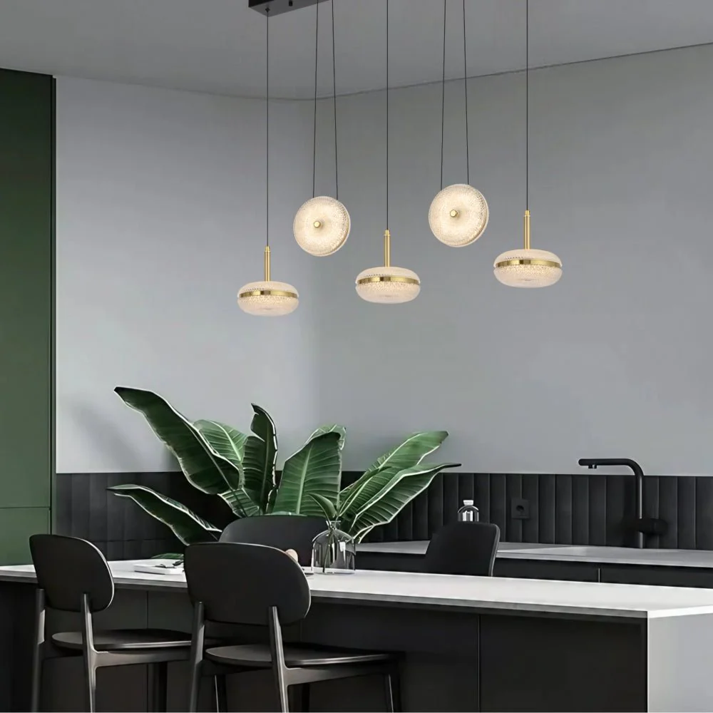Telbix Govan 5 Light LED Pendant Antique Gold / Warm White - GOVAN PE5B-AG - Image 4