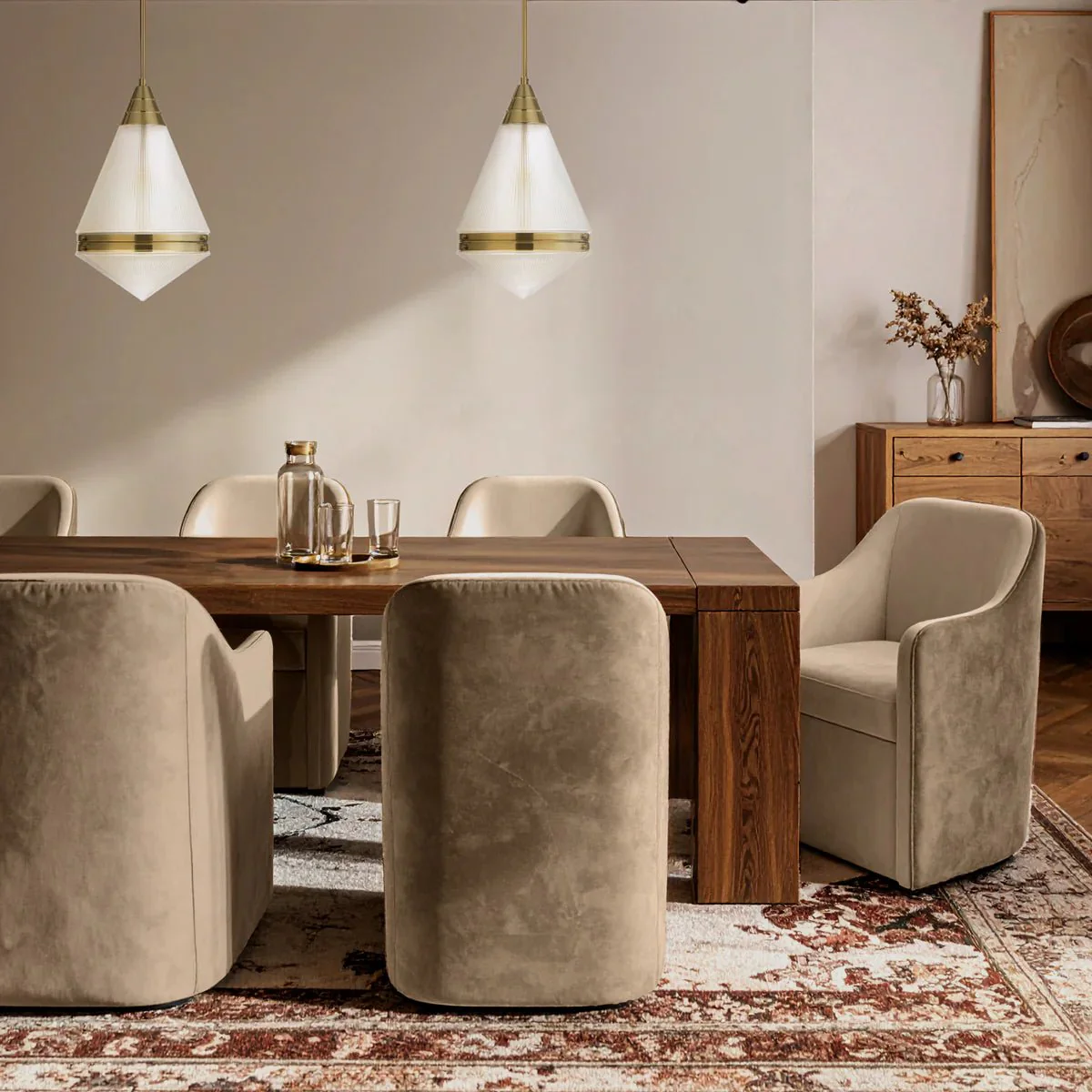 Telbix Harnon 1 Light Pendant in Nickel, Black and Antique Gold - Image 14