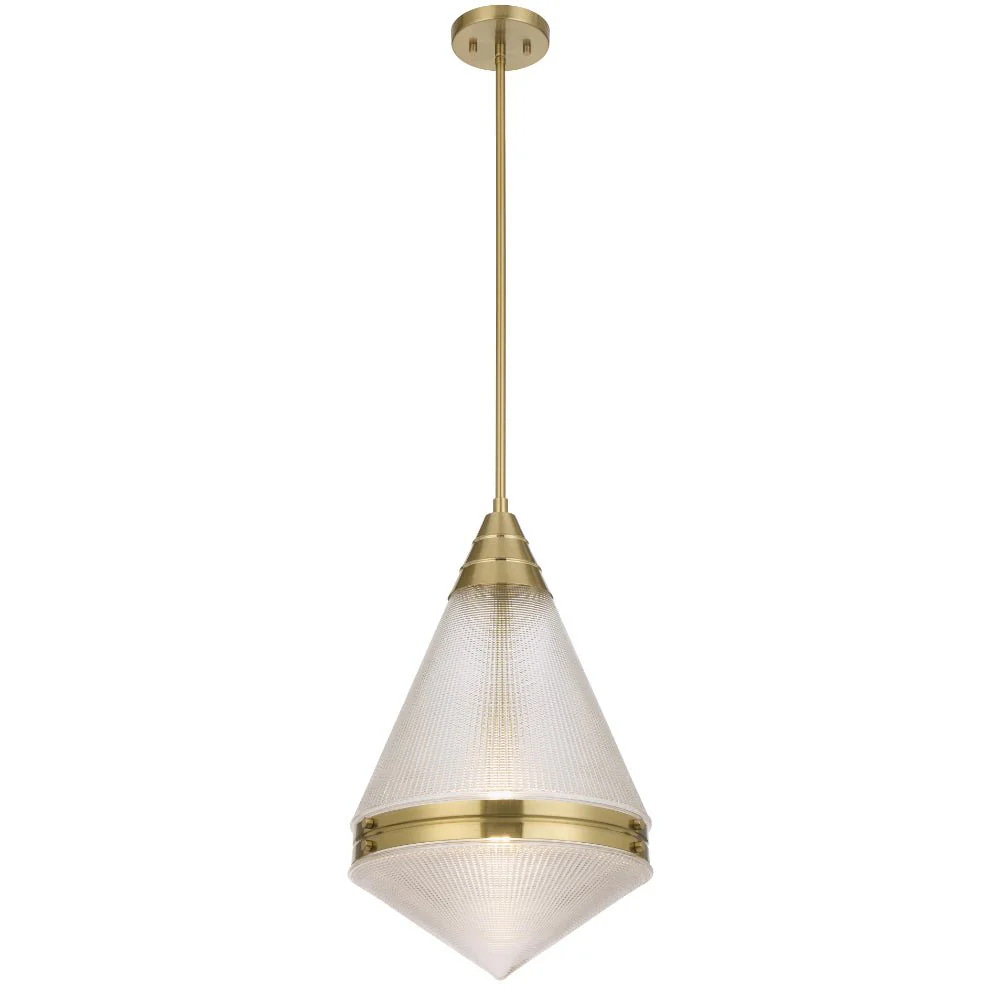 Telbix Harnon 1 Light Pendant in Nickel, Black and Antique Gold - Image 4