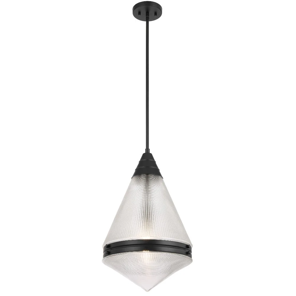 Telbix Harnon 1 Light Pendant in Nickel, Black and Antique Gold - Image 9
