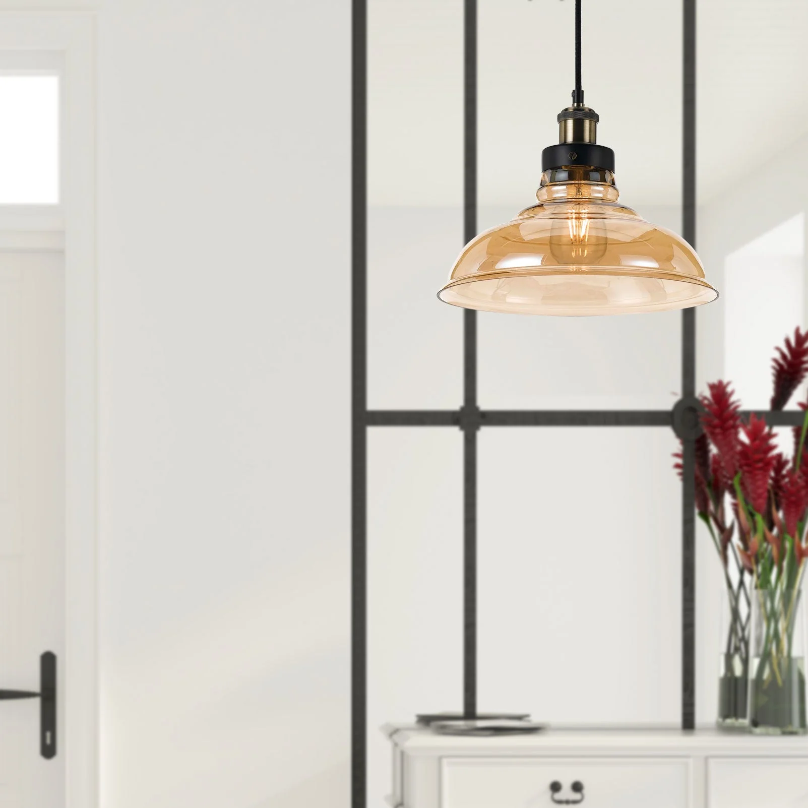 Telbix Hertel 30 Pendant - Black Amber - Image 2