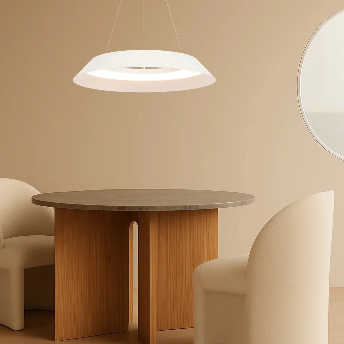 Telbix Hovin Pendant 43CM or 58CM Available in Black or White - Image 14