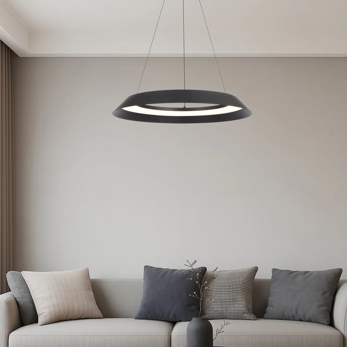 Telbix Hovin Pendant 43CM or 58CM Available in Black or White - Image 17