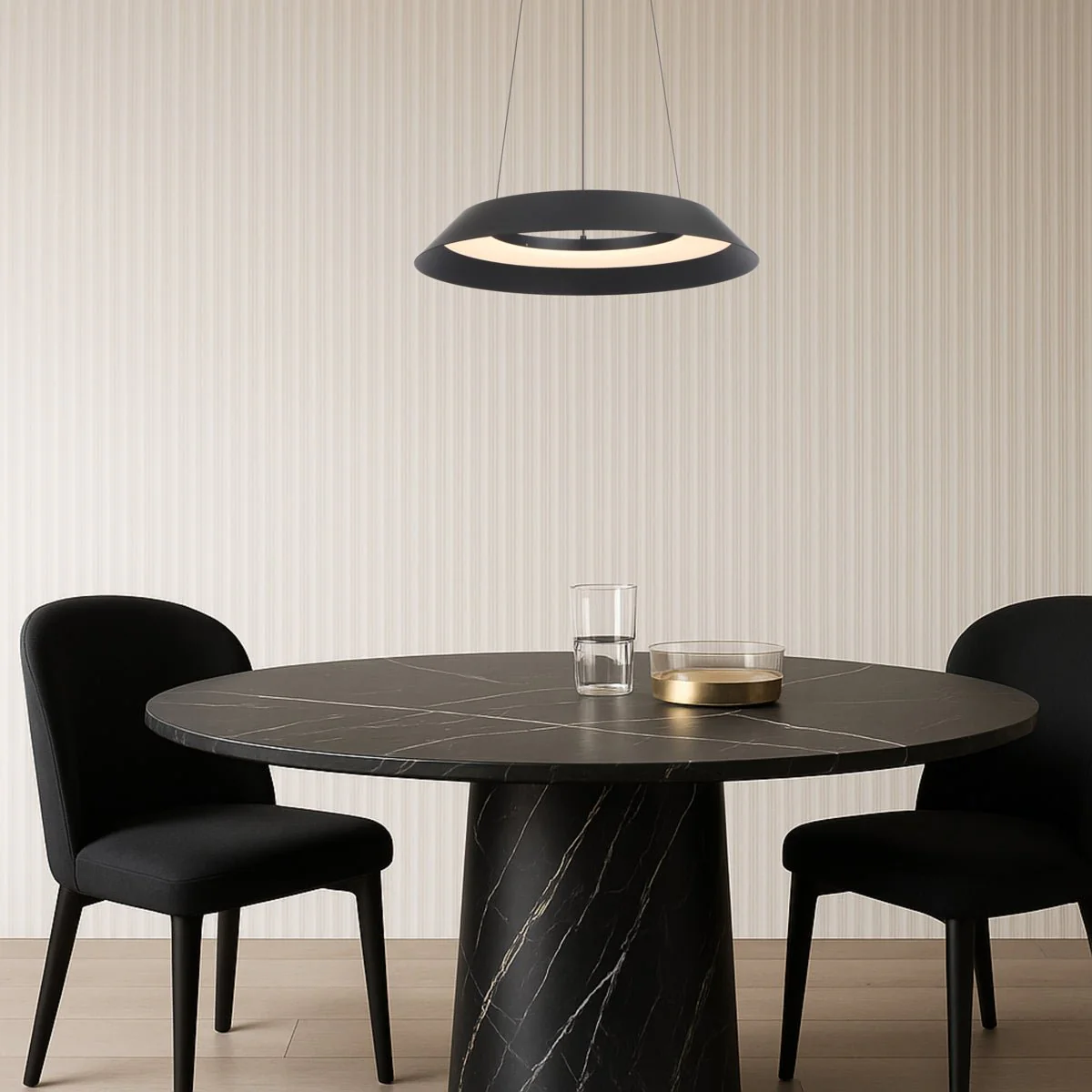 Telbix Hovin Pendant 43CM or 58CM Available in Black or White - Image 7