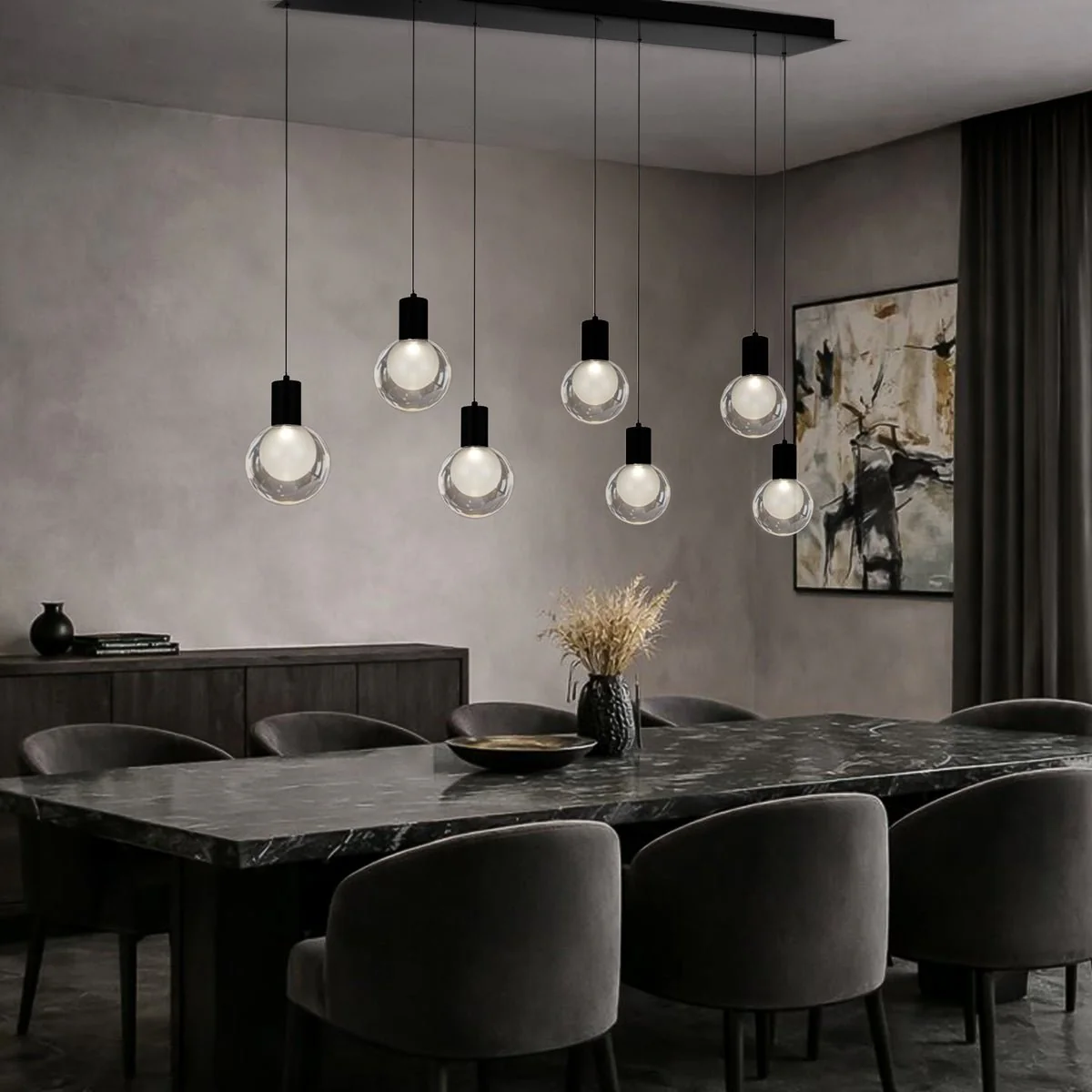 Telbix Invar 7 Light Bar Pendant - Image 3