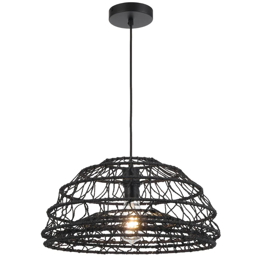 Telbix Ivalo Pendant Light in Black or Natural Colors 45CM 60CM - Image 10
