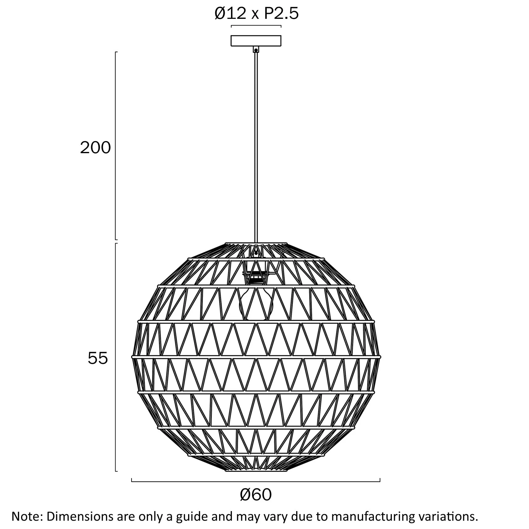 Telbix Ivalo Pendant Light in Black or Natural Colors 45CM 60CM - Image 13