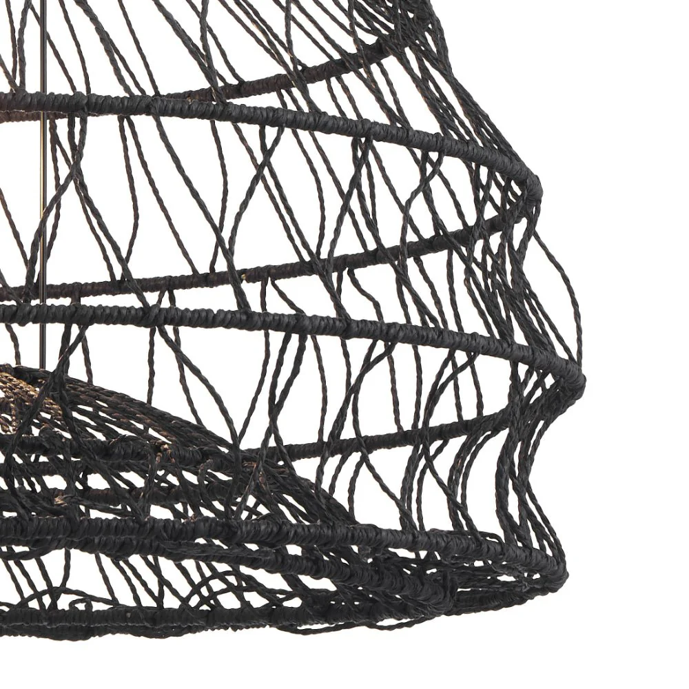 Telbix Ivalo Pendant Light in Black or Natural Colors 45CM 60CM - Image 16