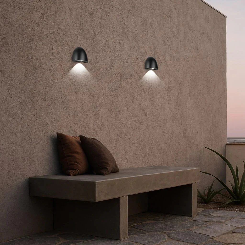 Telbix Jora Exterior Step Wall Light in Corten, Verde Green and Black - Image 10