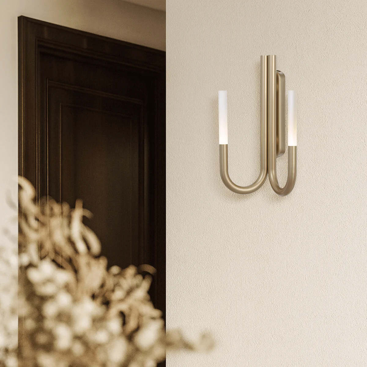 Telbix Joshua 40cm 2 Light LED Interior Wall Light in Black or Gold - Image 5