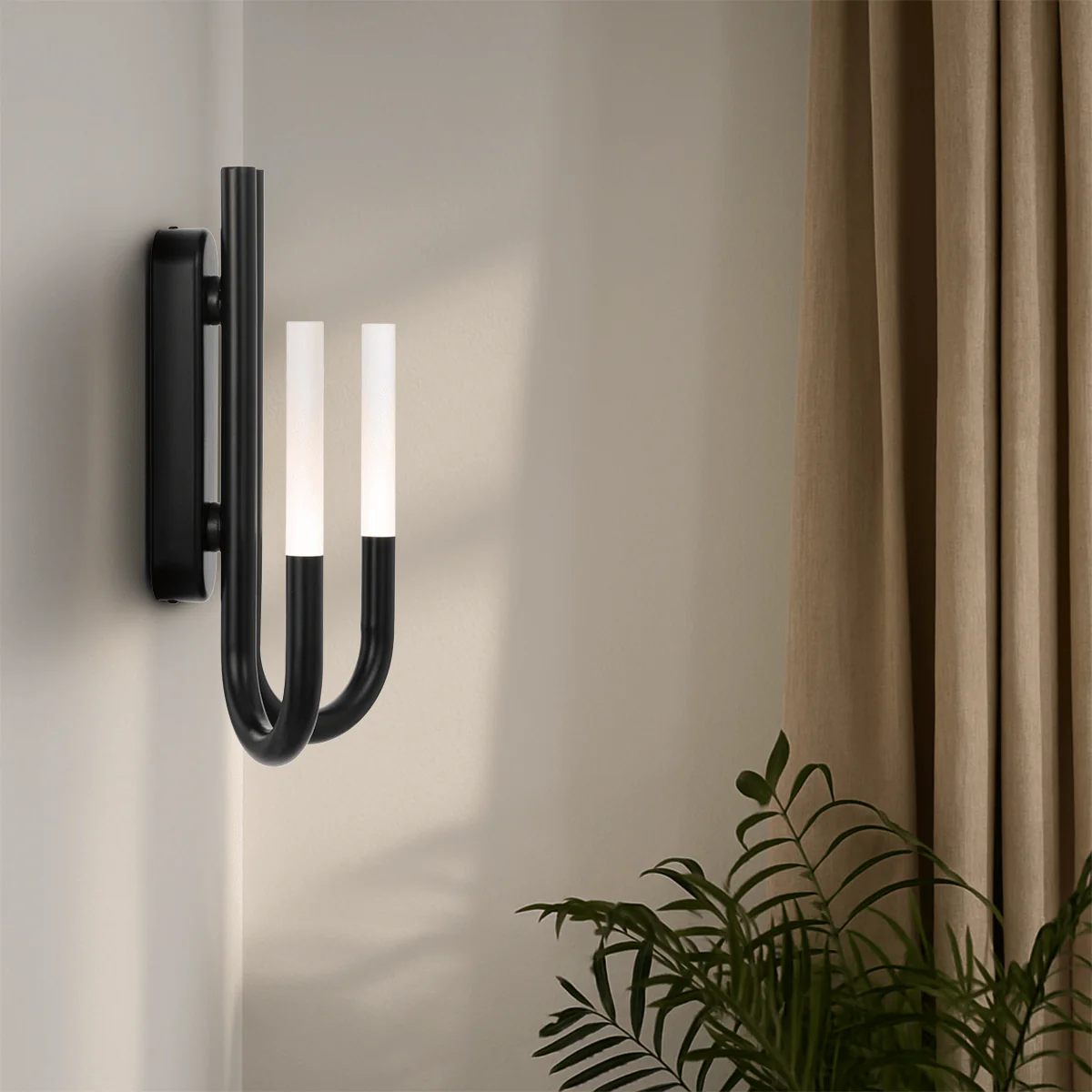 Telbix Joshua 40cm 2 Light LED Interior Wall Light in Black or Gold - Image 7
