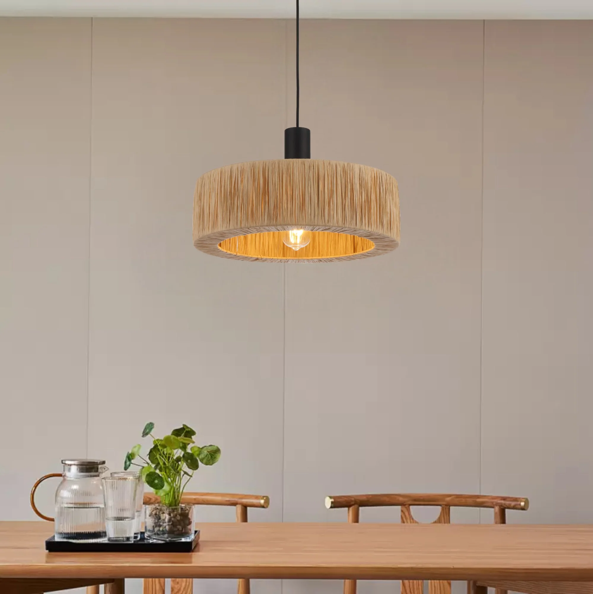 Telbix Katrin 1 Light Pendant KATRIN PE-BKNAT - Image 3