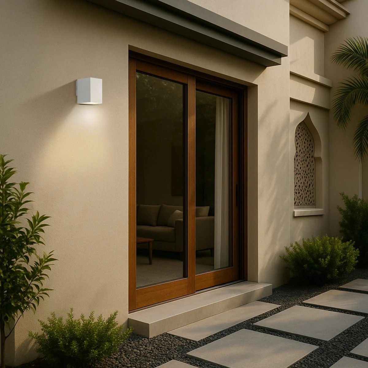 Telbix Lorsa 1 Light Exterior 9W LED Wall Light in Black or White - Image 8