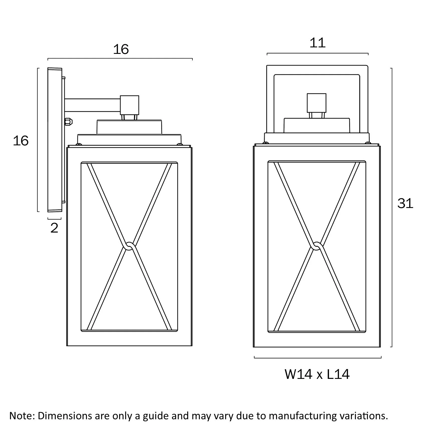 Telbix Mallory 30 Exterior Wall Light MALLORY EX30-BK - Image 4