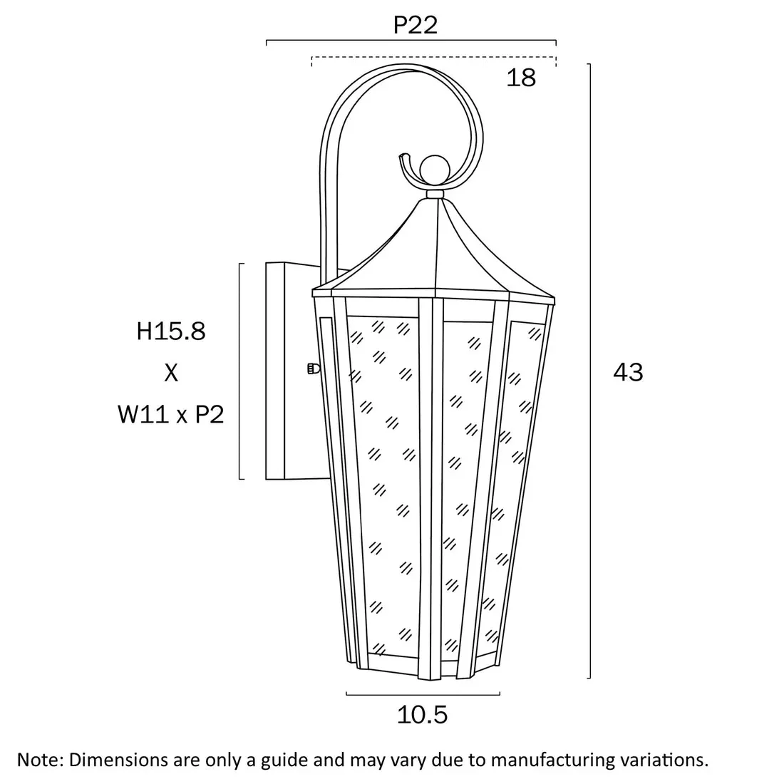 Telbix Marques Exterior Wall Braket - Image 4