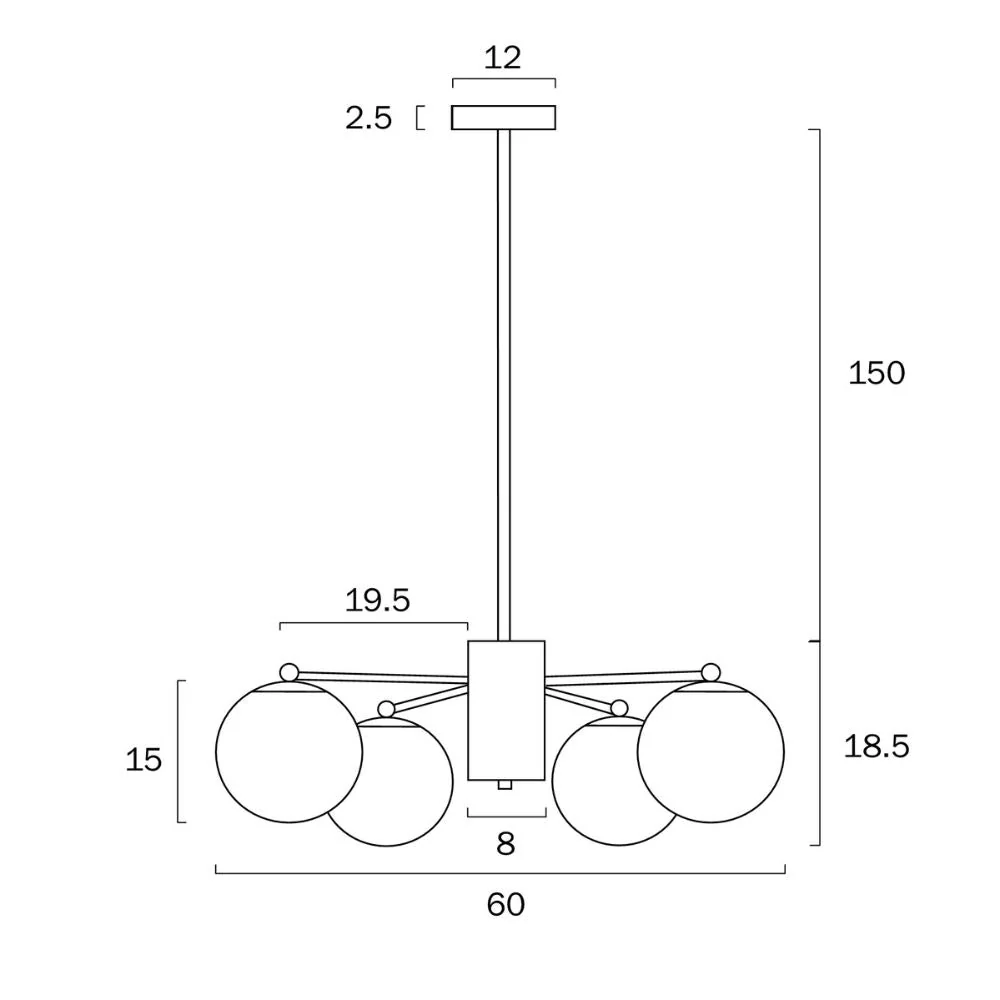 Telbix Marsten- 5 Light Pendant - Image 5