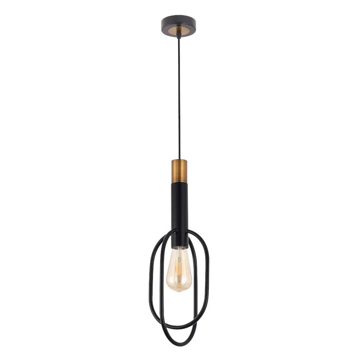 Telbix  Marvin 1 Lt Pendant Oval - Black Gold - Image 2
