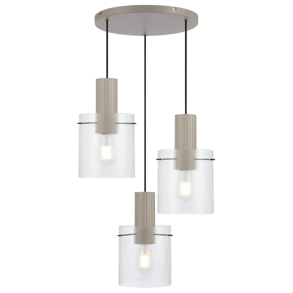 Telbix MIKA 3 LIGHT PENDANT MIKA PE03-GY