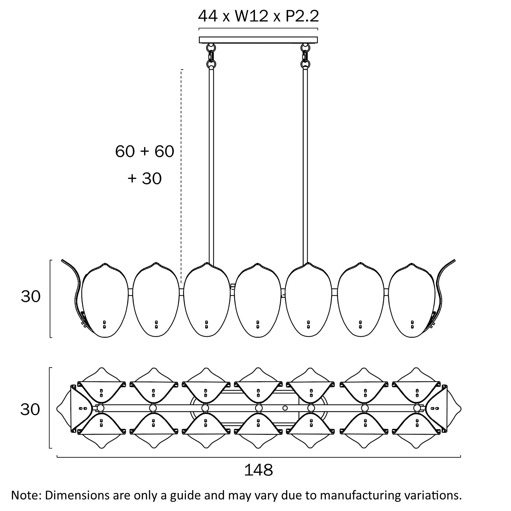 Telbix Monte 16 Light Pendant - Image 3