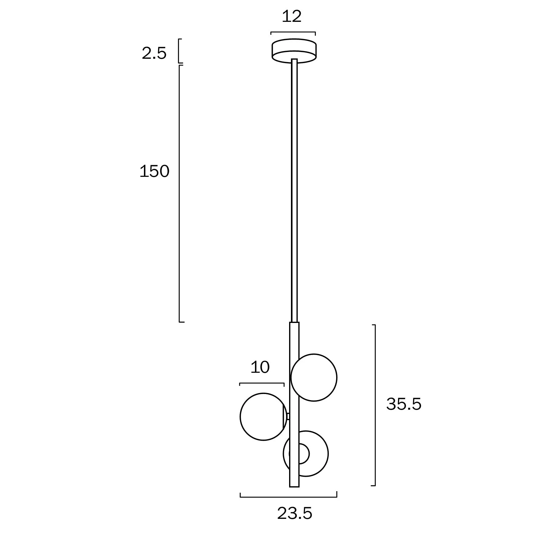 Telbix Moran 3 Light Pendant - Image 5