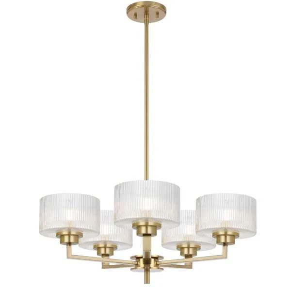 Telbix Moreno II 3, 5 and 8 Light Pendant in Antique Gold, Antique Silver and Black - Image 5