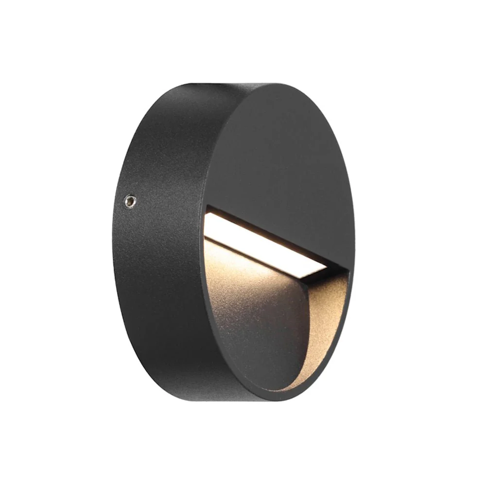 Telbix Musan Round and Square LED Step Wall Light in Black - Image 2
