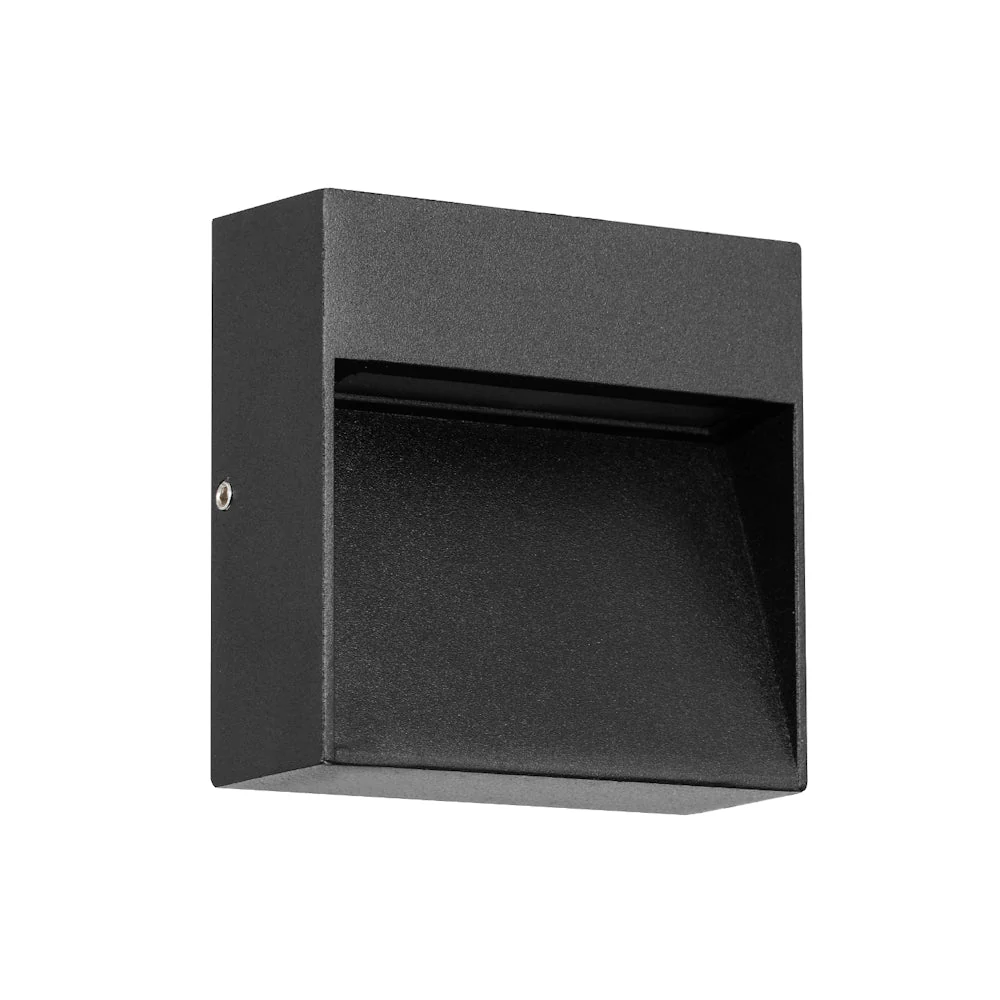 Telbix Musan Round and Square LED Step Wall Light in Black - Image 3