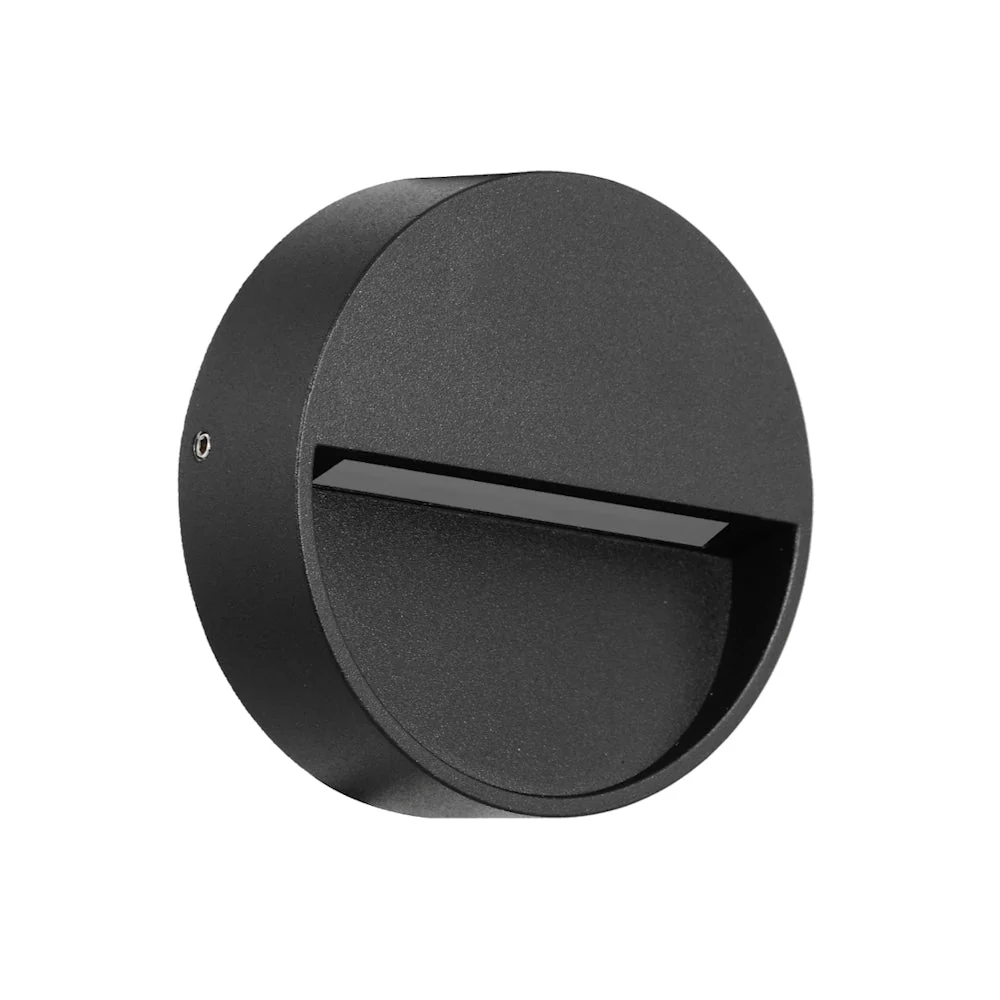 Telbix Musan Round and Square LED Step Wall Light in Black - Image 4
