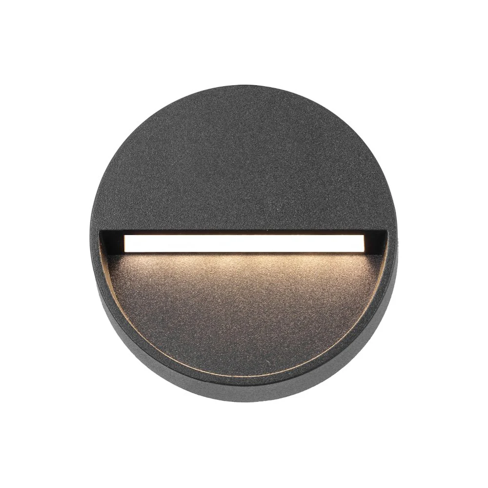 Telbix Musan Round and Square LED Step Wall Light in Black - Image 8