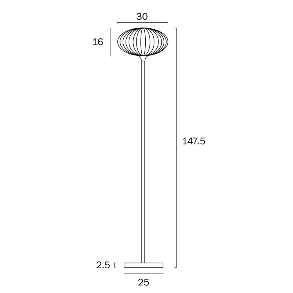 Telbix NORI - 25W Floor Lamp Black Opal Matt - Image 3