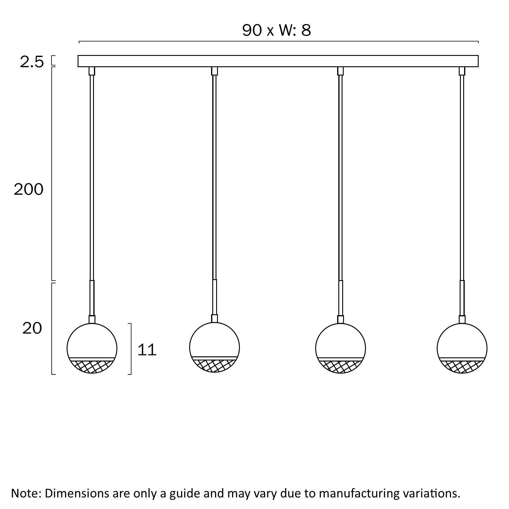 Telbix Oneta 4 Lights Pendant - Image 7