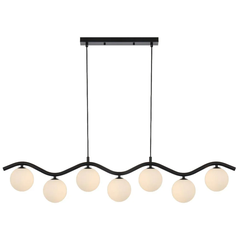 Telbix Orton 7 Light Pendant Black - Image 3